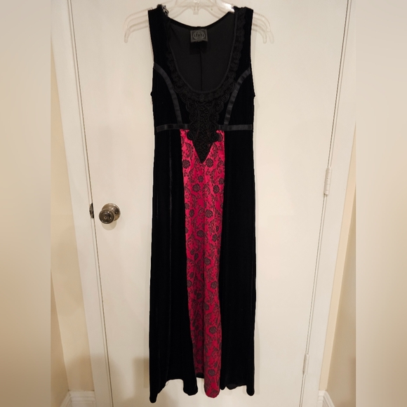 HALLOWEEN COSPLAY VELVET EMBROIDERED LACE RENAISSANCE/ PRINCESS/ WITCH/ SZ S - Picture 1 of 6